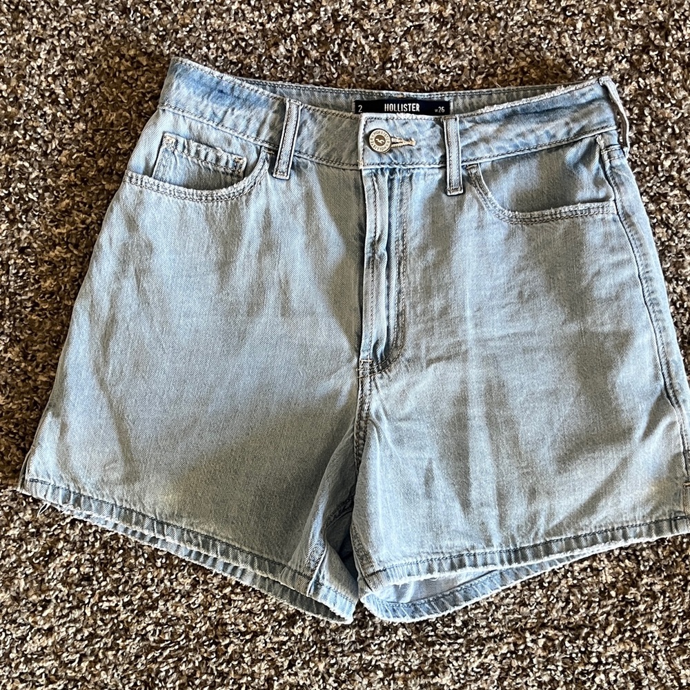Hollister Women's Light Blue Denim Shorts